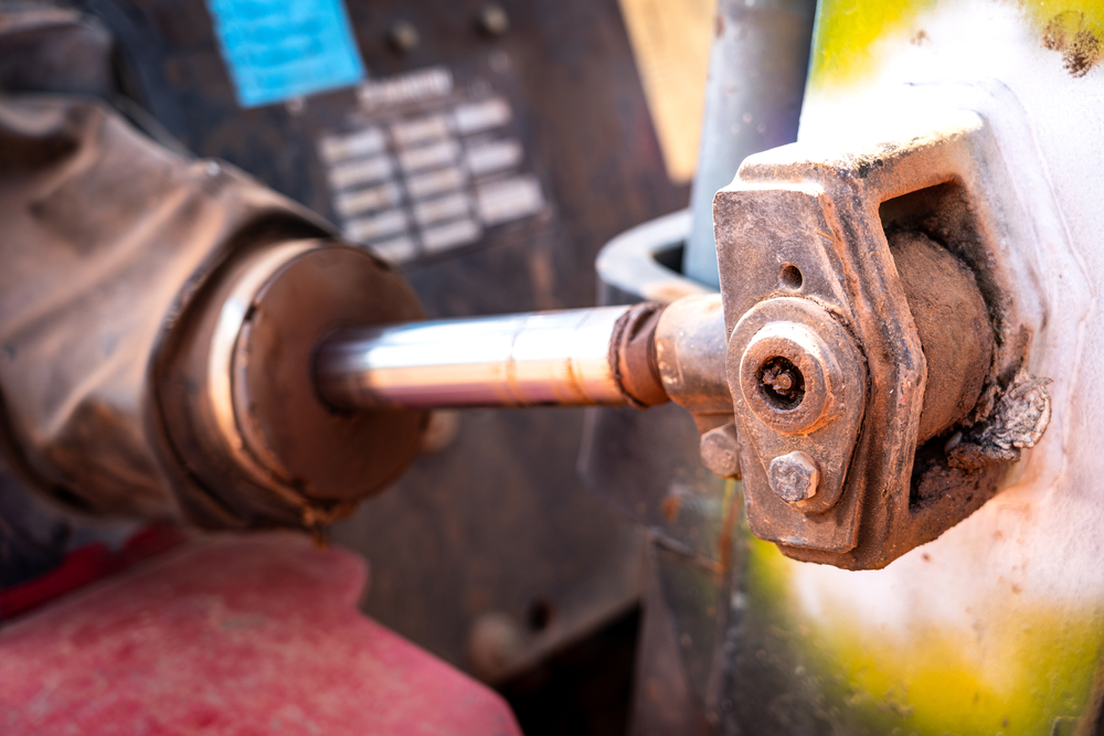 Close Up,equipment,photo,of,hydraulic,cylinder,for,rotating,part,of